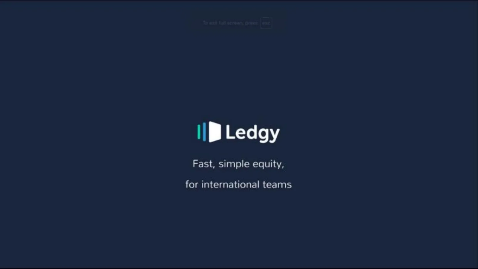 Ledgy pitch deck slide