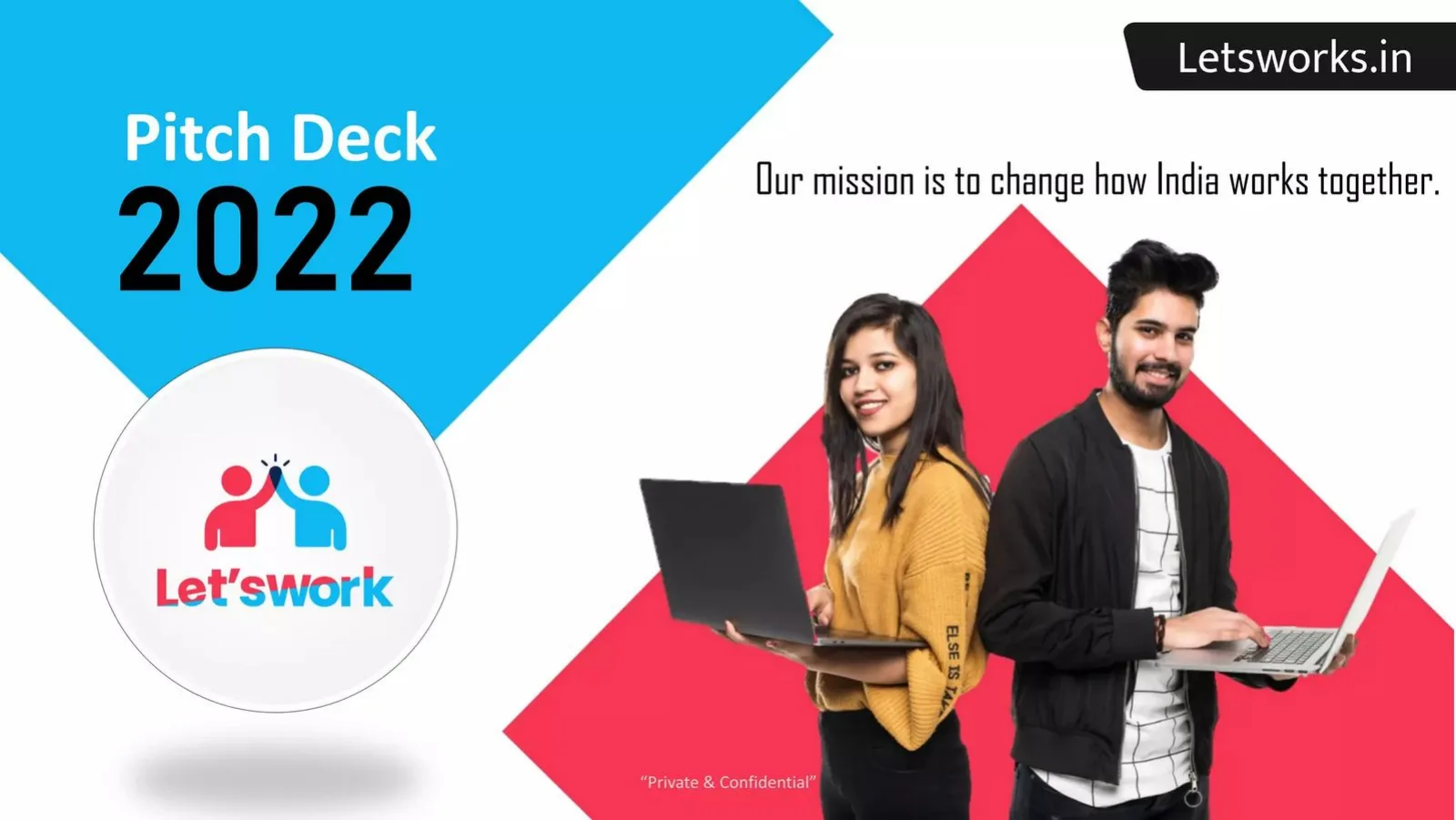 Lets works pitch deck slide