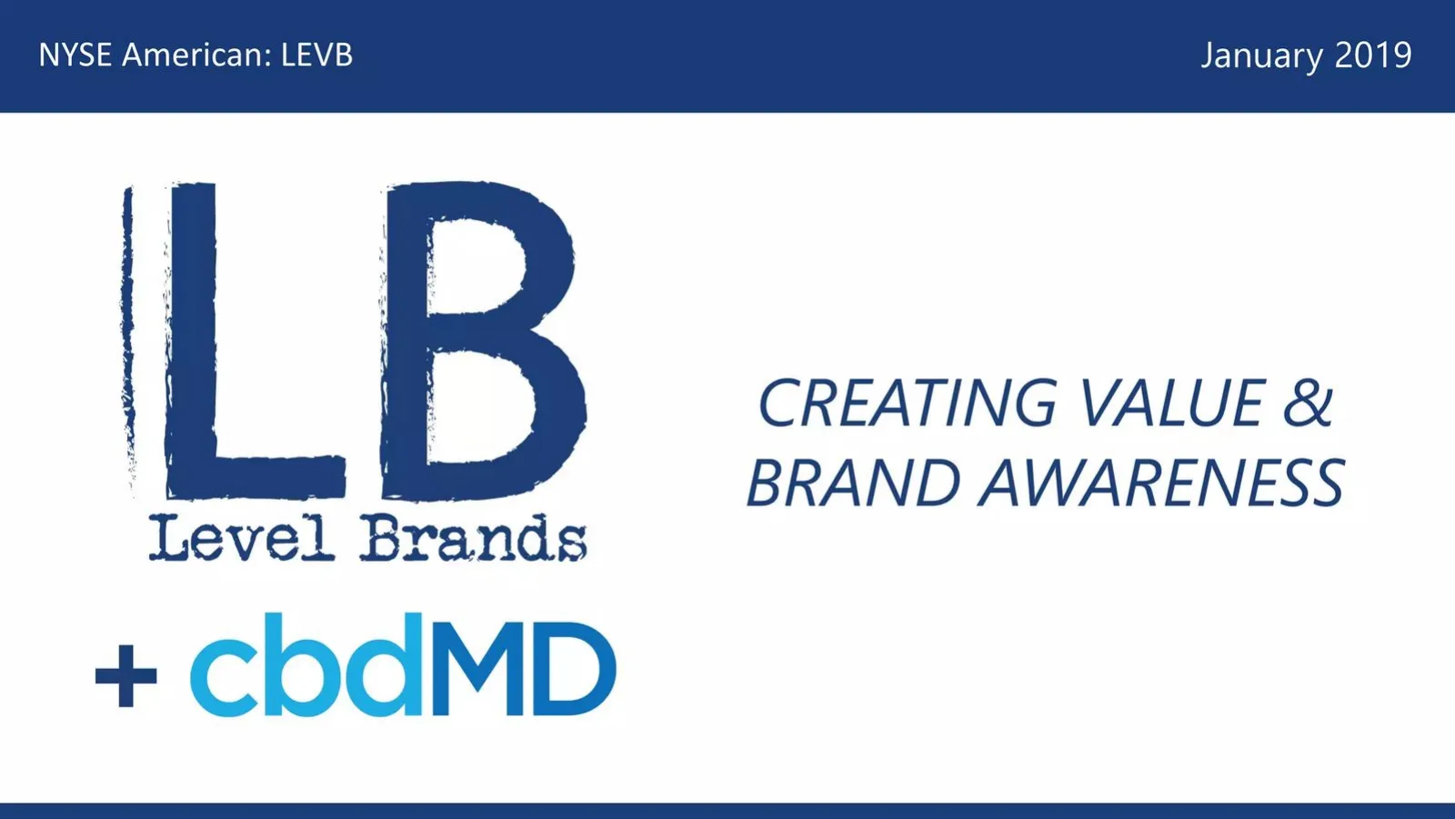 Level Brands (LEVB) pitch deck slide