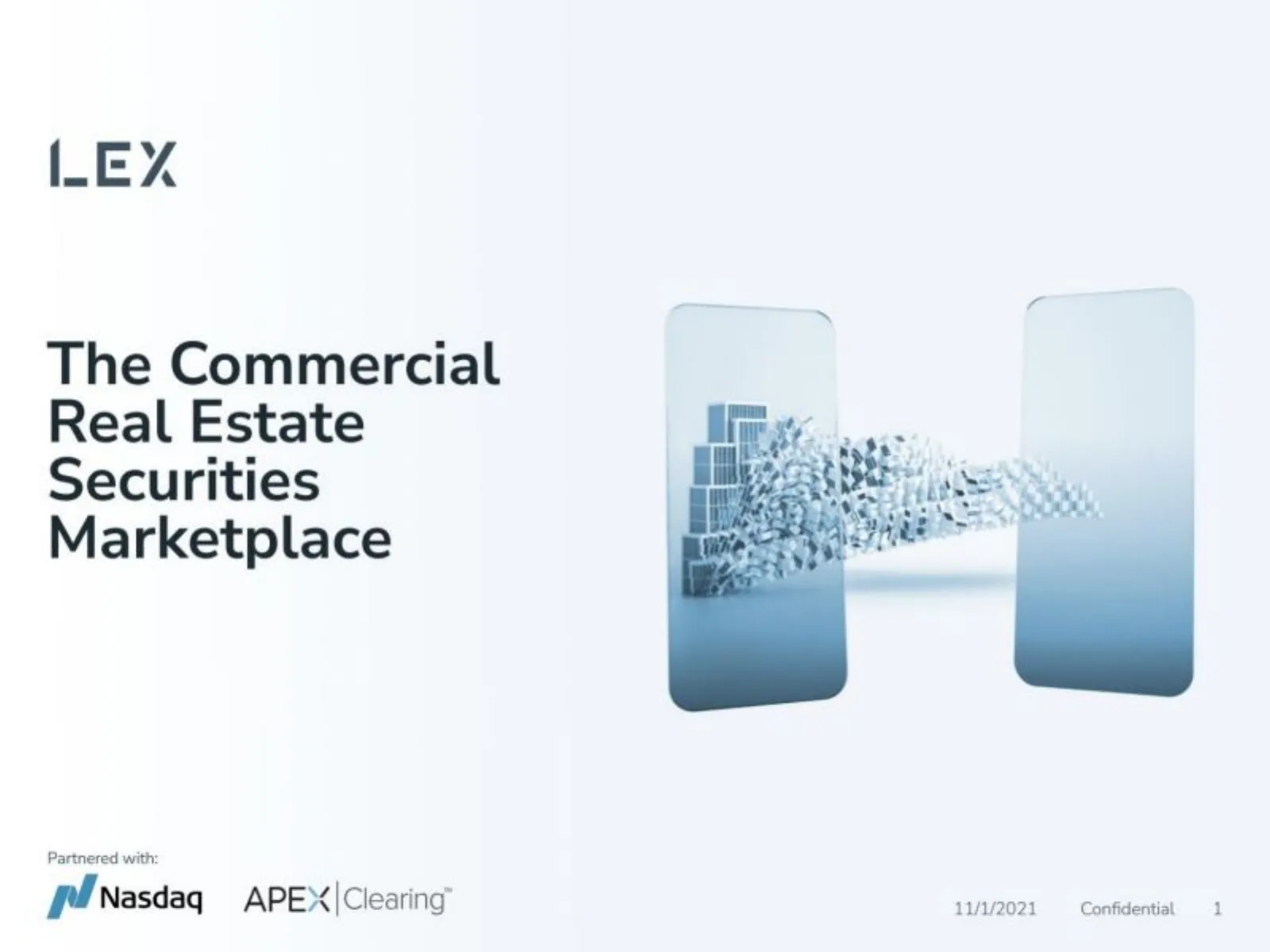 LEX Markets pitch deck slide