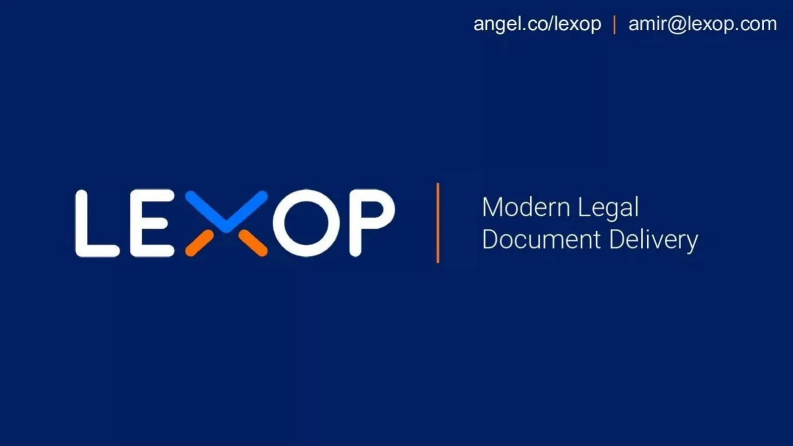Lexop pitch deck slide