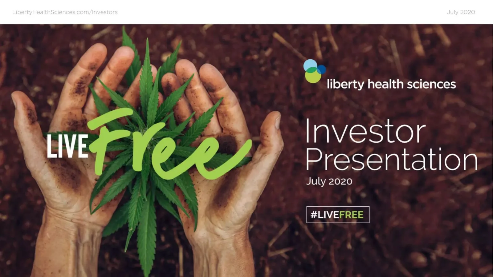 Liberty Health Sciences (LHS) pitch deck slide