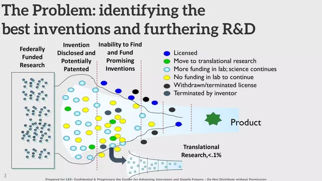 Problem slide 3 from Gazelle Futures / The Center for Advancing Innovation