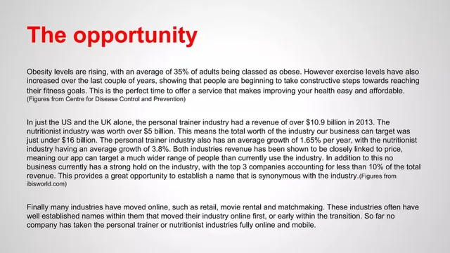 Market sizing / opportunity slide 4 from Lifestyler