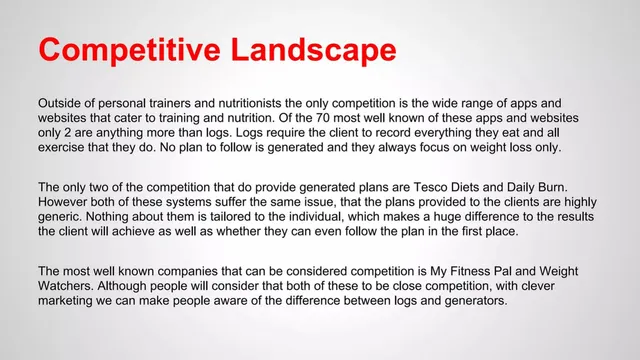 Competitors slide 7 from Lifestyler