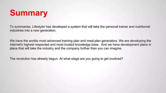 Vision slide 12 from Lifestyler