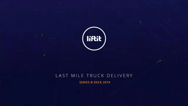 Liftit pitch deck cover