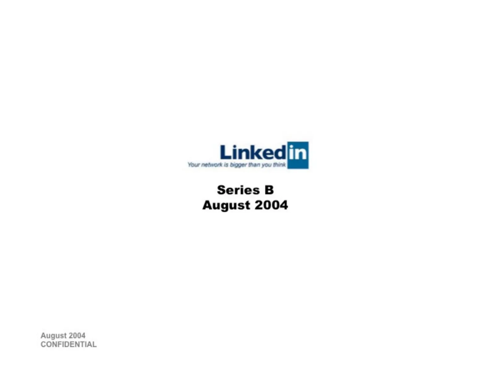 LinkedIn pitch deck slide