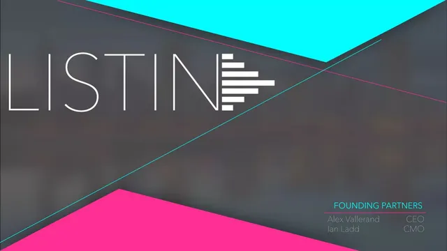 Listin pitch deck cover