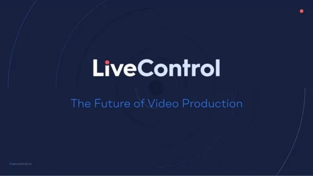 LiveControl pitch deck cover
