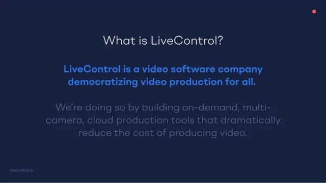 Product / solution slide 2 from LiveControl