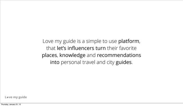 Product / solution slide 2 from Love My Guide