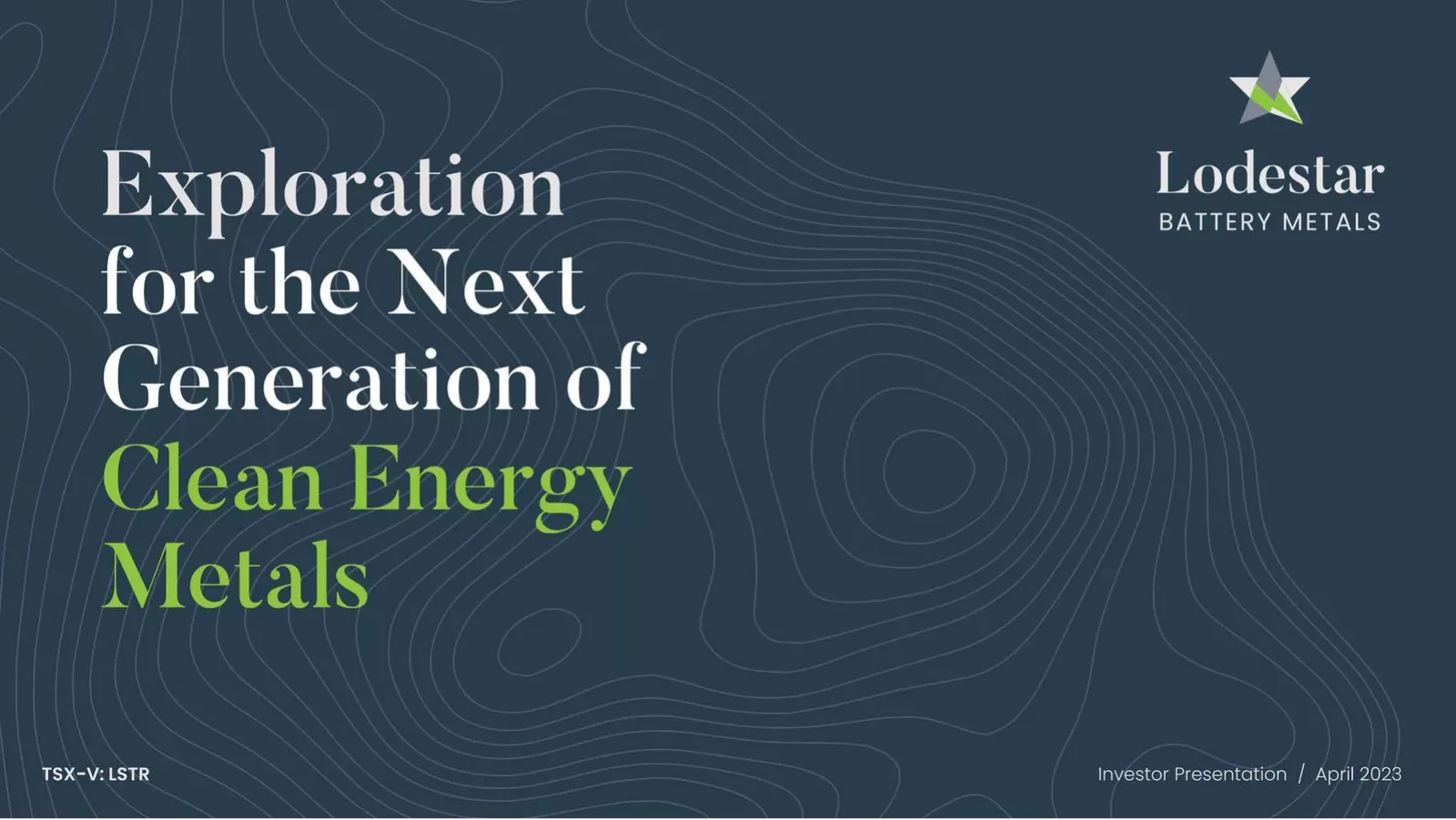Lodestar Battery Metals pitch deck slide