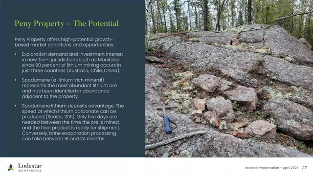 Market analysis / overview slide 7 from Lodestar Battery Metals