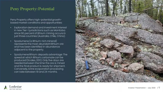 Market analysis / overview slide 7 from Lodestar Battery Metals