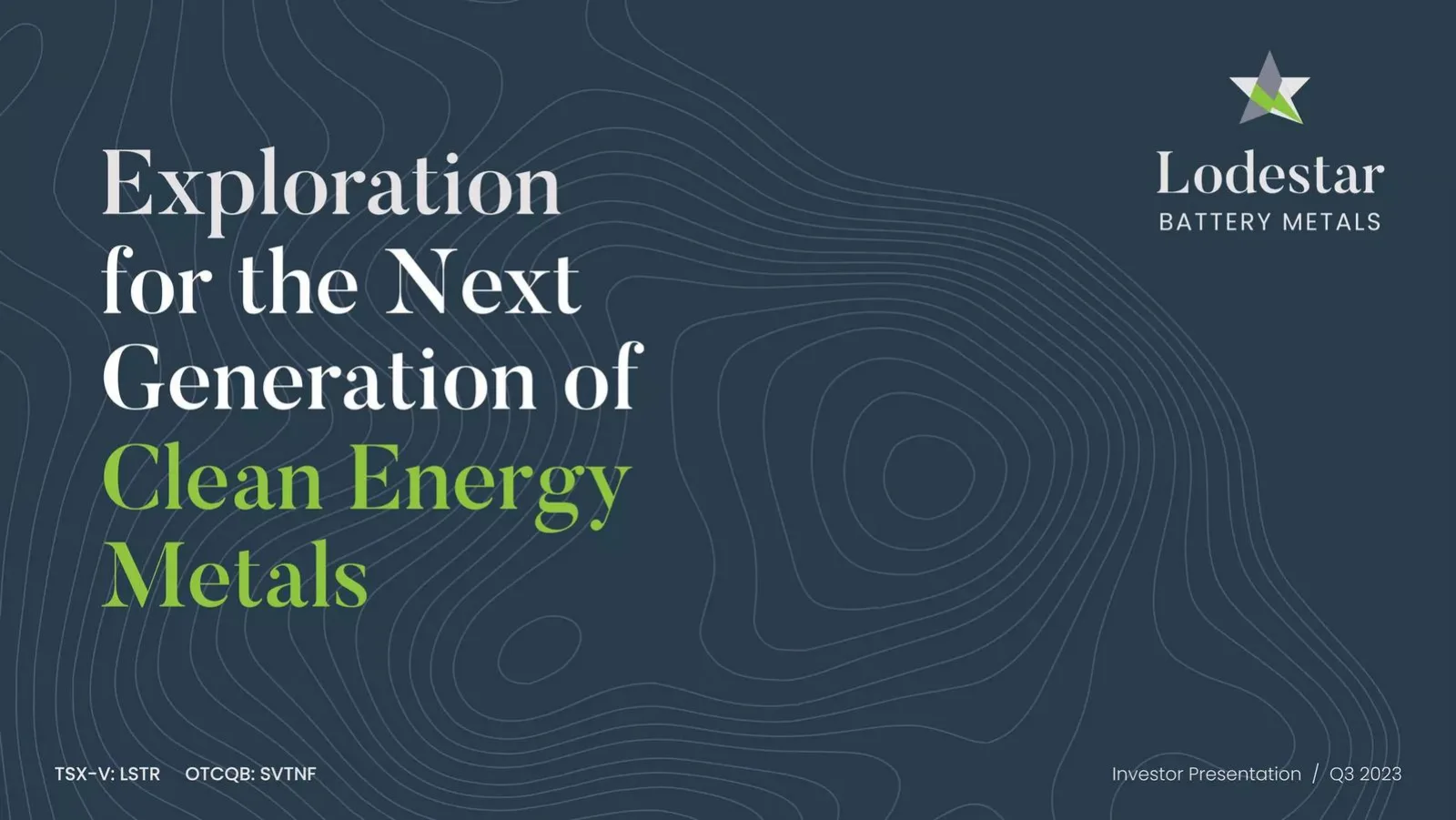 Lodestar Battery Metals pitch deck slide