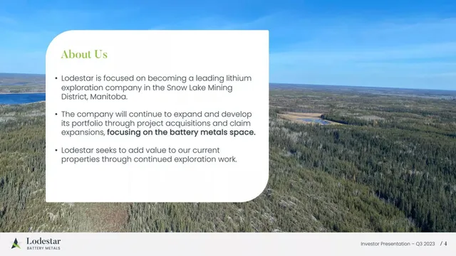 Company overview slide 4 from Lodestar