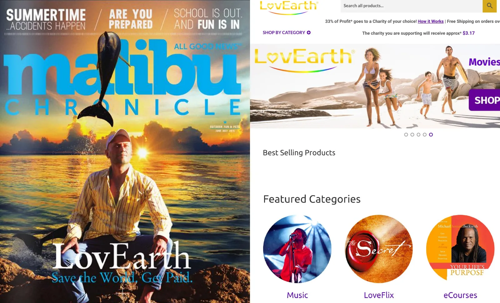 LovEarth Inc. pitch deck slide