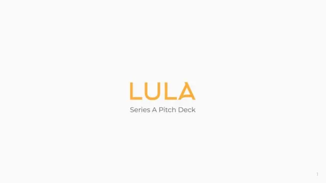 Lula pitch deck cover