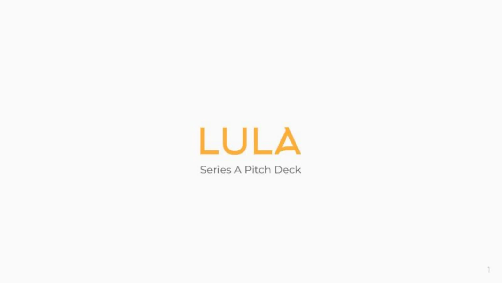 Lula pitch deck slide