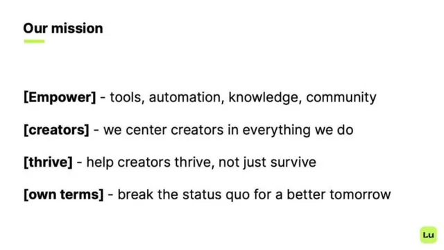 Vision slide 3 from Lumanu
