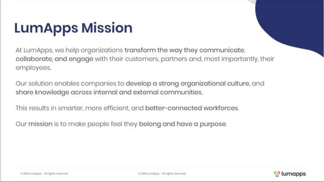 Vision slide 2 from LumApps