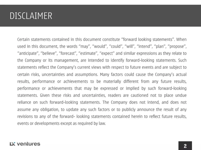 Disclaimer slide 2 from LX Ventures