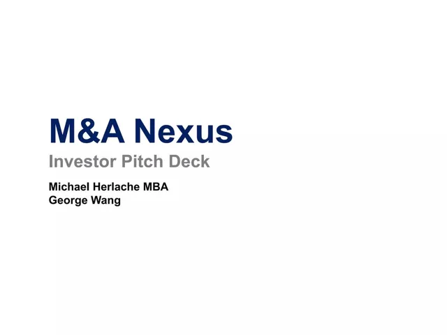 M&A Nexus pitch deck cover