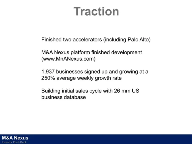Traction slide 4 from M&A Nexus