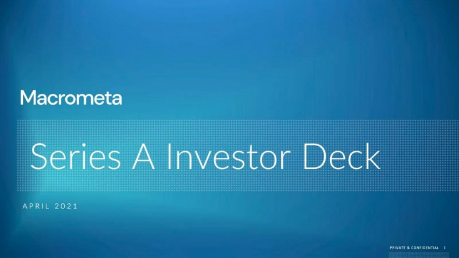 Macrometa pitch deck slide