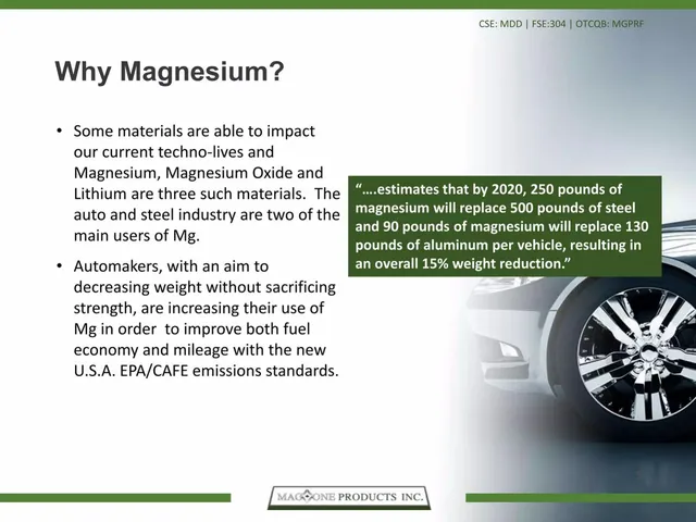 Market analysis / overview slide 5 from Mag One Products Inc.