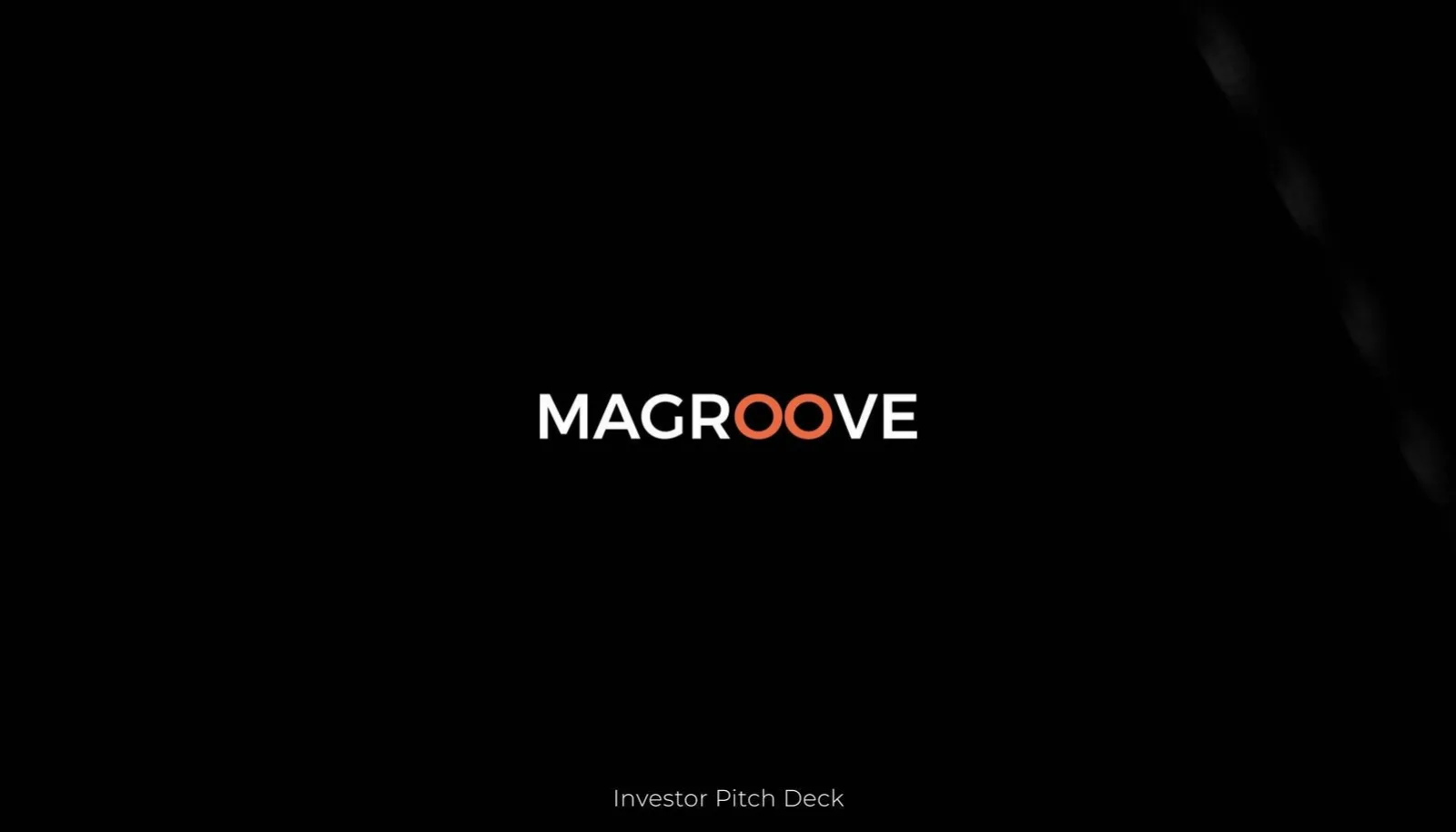 Magroove pitch deck slide