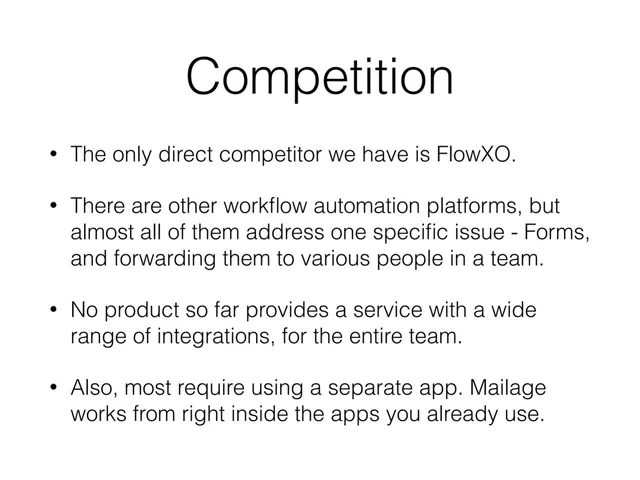 Competitors slide 9 from Mailage