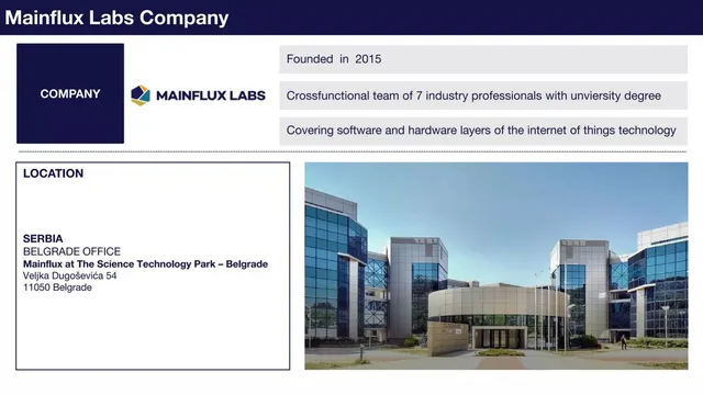 Company overview slide 3 from Mainflux Labs