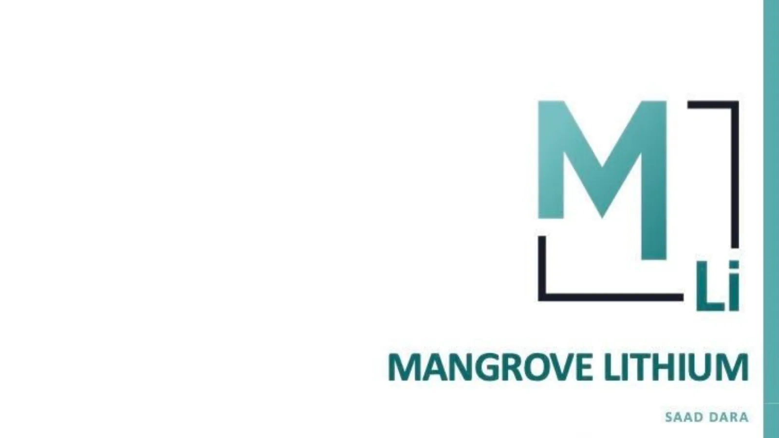 Mangrove Lithium pitch deck slide