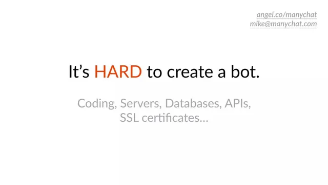 Problem slide 5 from ManyChat