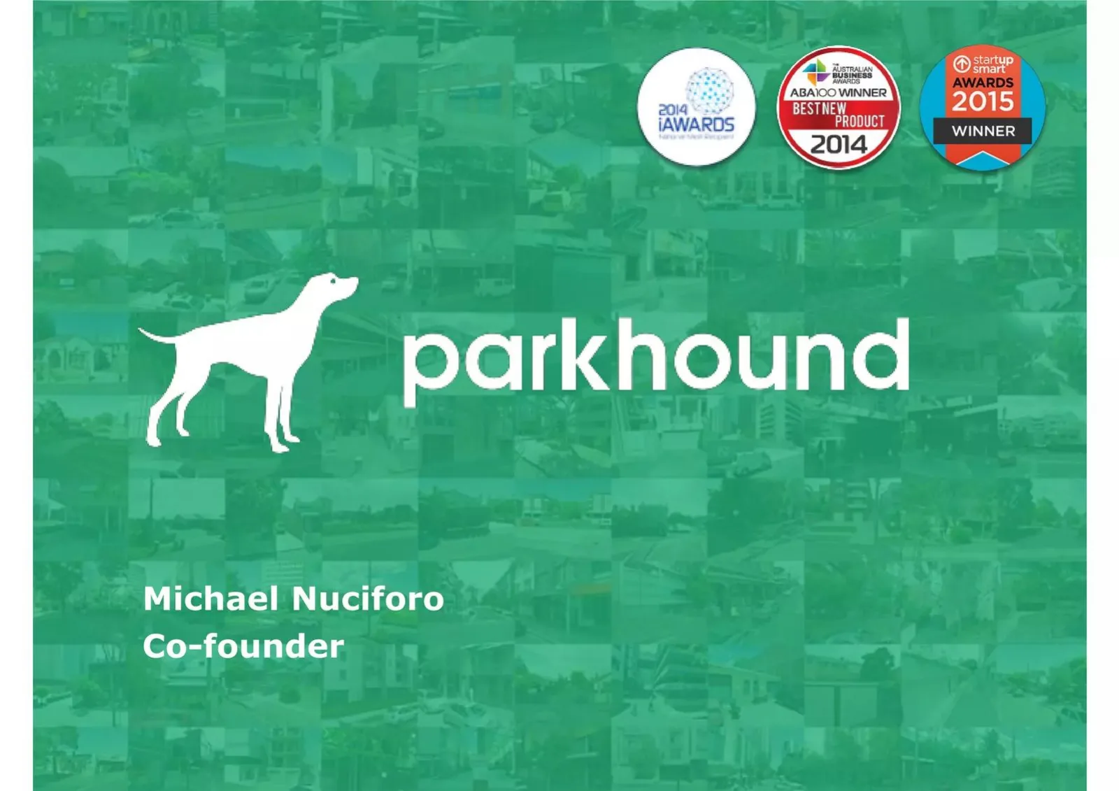 Parkhound pitch deck slide