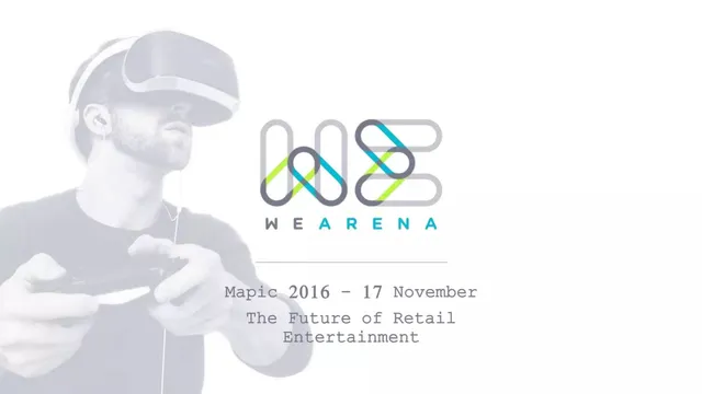 WeArena pitch deck cover