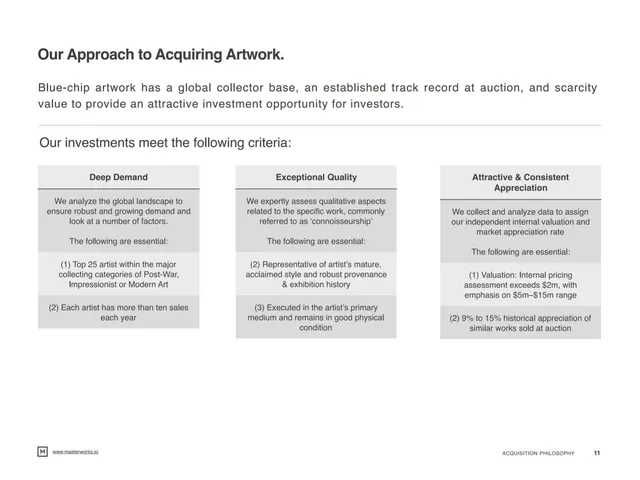 Product / solution slide 11 from Masterworks.io