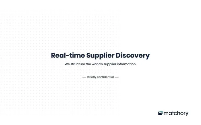 Matchory pitch deck cover