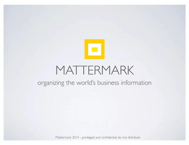 Mattermark pitch deck cover