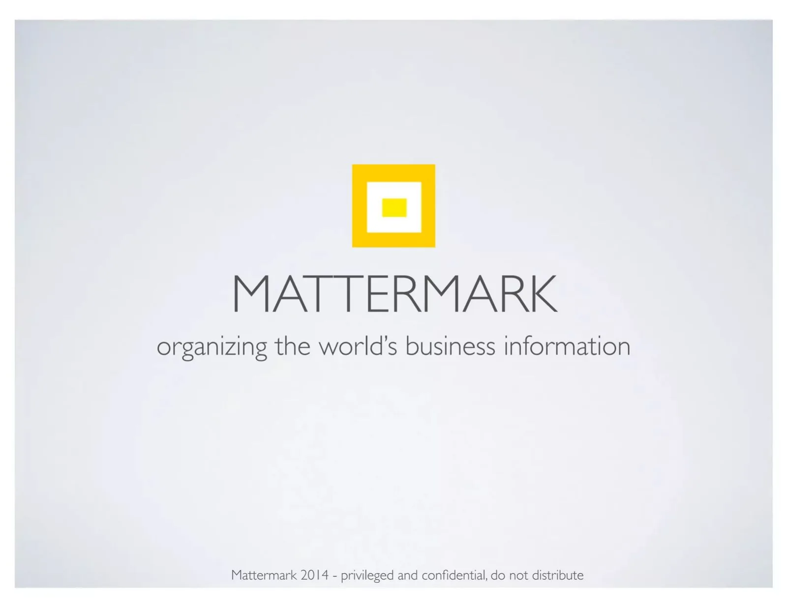 Mattermark pitch deck slide