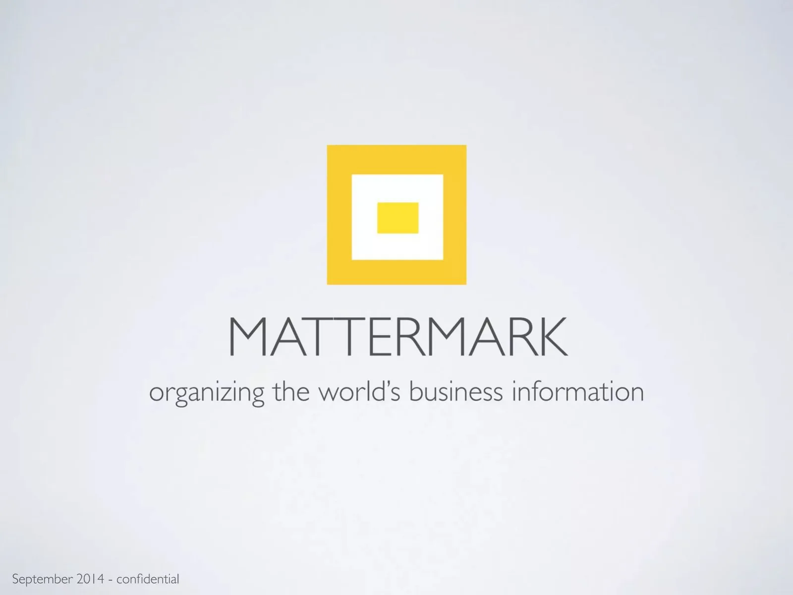 Mattermark pitch deck slide