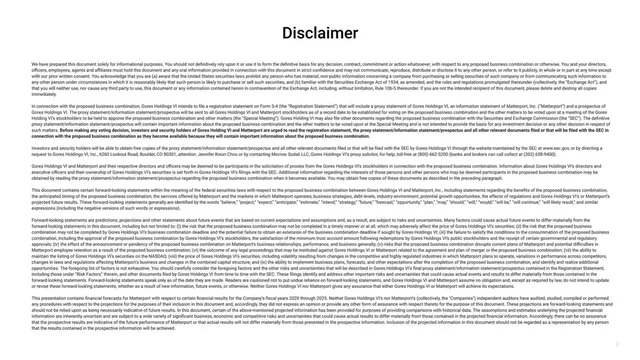 Disclaimer slide 2 from Matterport