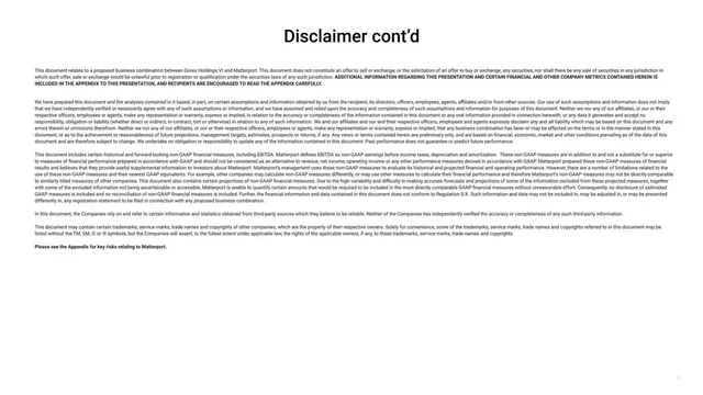 Disclaimer slide 3 from Matterport
