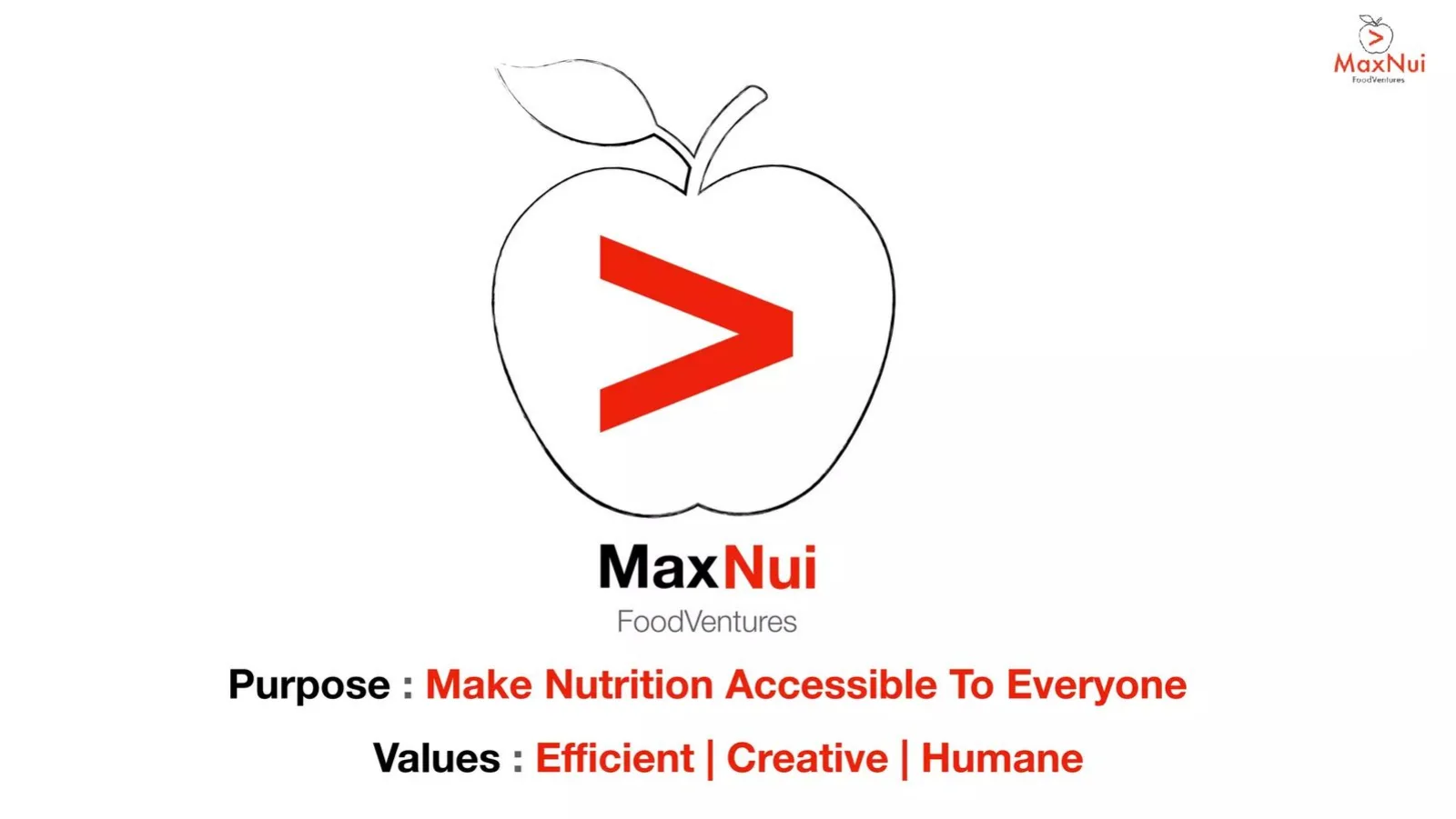 Maxnui Foodventures pitch deck slide