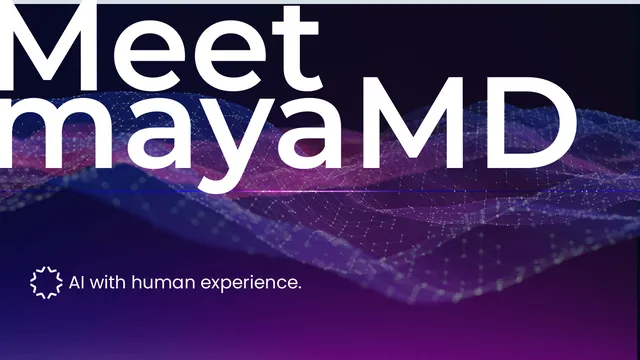 MayaMD (MayaMD.ai) pitch deck cover