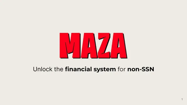 Maza pitch deck cover