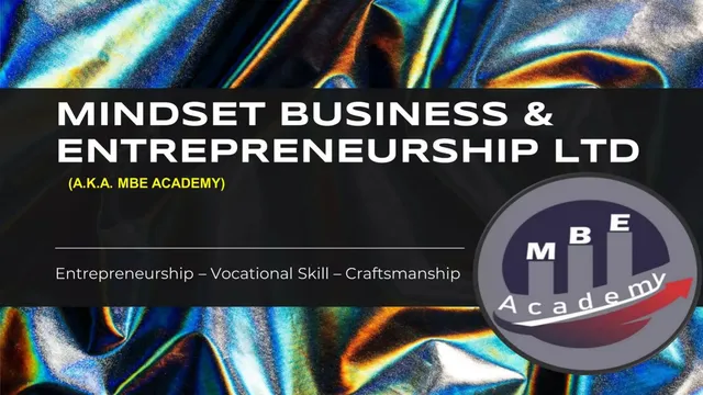 Mindset Business & Entrepreneurship Ltd (MBE Academy) pitch deck cover