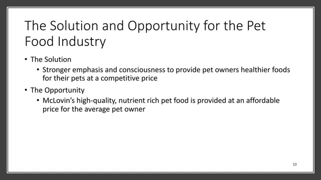 Product / solution slide 10 from McLovin
